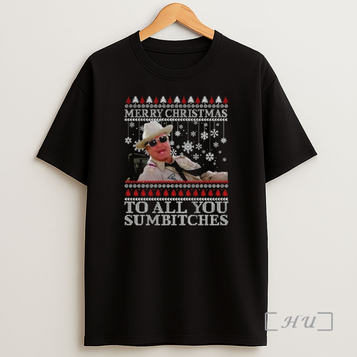 Officials Merry Christmas To All You Sumbitches Ugly Smokey And The Bandit Christmas Premium Shirt Sweatshirt Tee