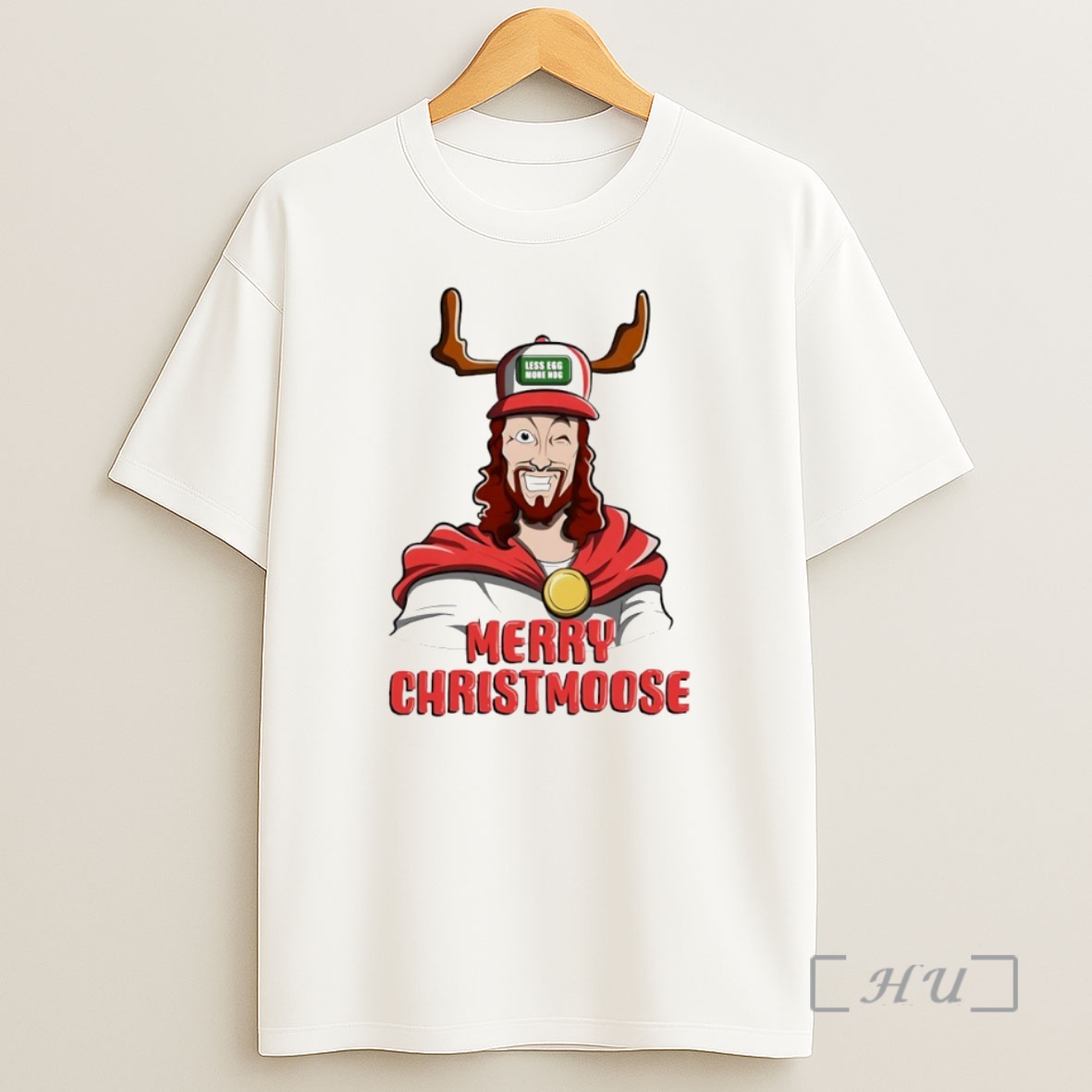 Officials Merry Christmoose Less Egg More Hog Circle Shirt Sweatshirt Tee