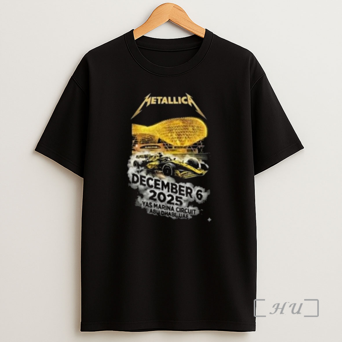 Officials Metallica M72 Abu Dhabi World Tour Formula 1 Etihad Airways Grand Prix 2025 After Race On December 6 2025 At Yas Marina Circuit Uae Circle Black Shirt Sweatshirt Tee