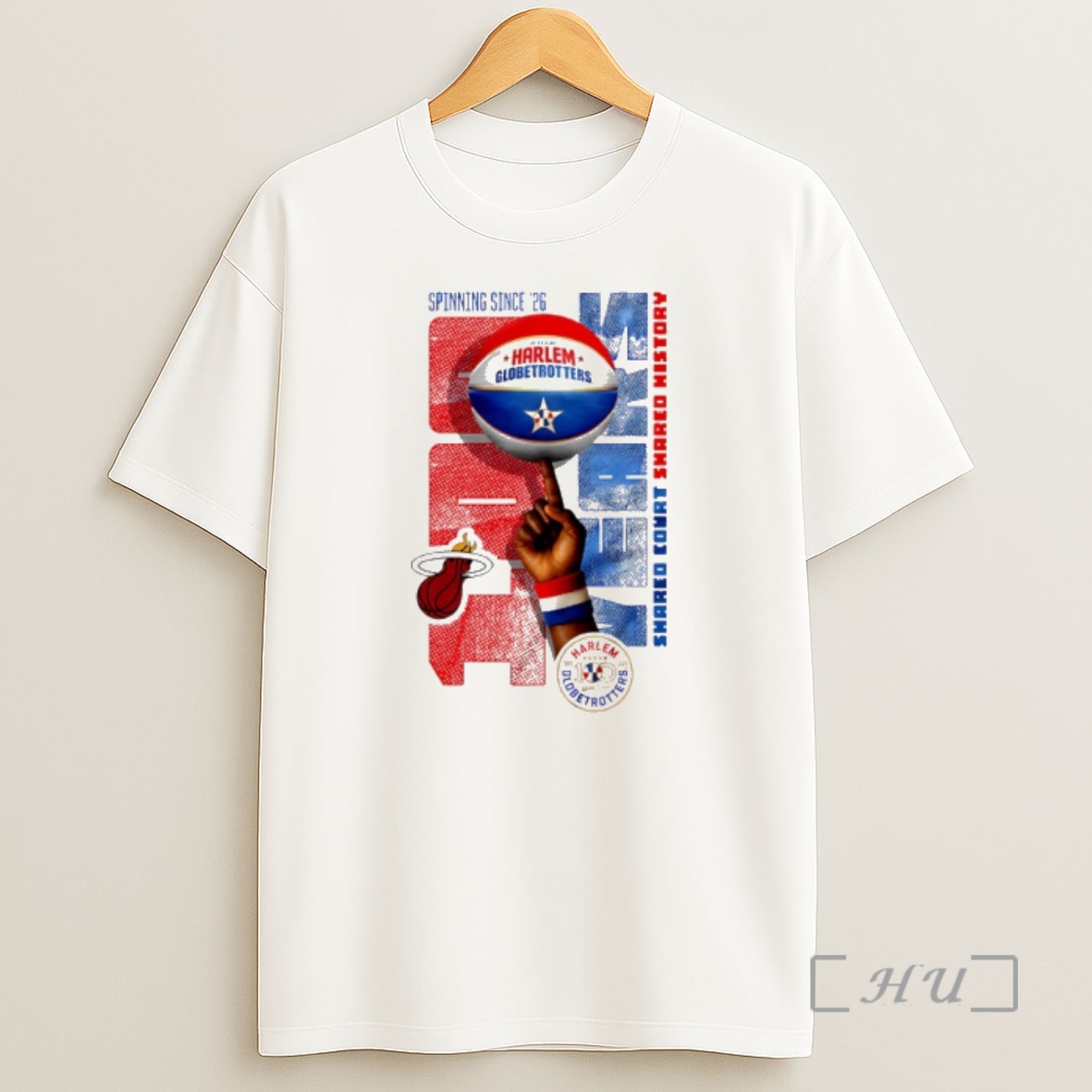 Officials Miami Heat X Harlem Globetrotters Spinning Since 26 Premium Shirt Sweatshirt Tee