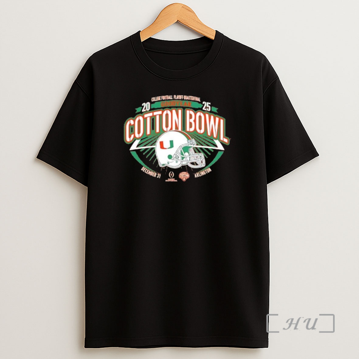 Officials Miami Hurricanes 2025 26 Cfp Goodyear Cotton Bowl Helmet Shirt Sweatshirt Tee
