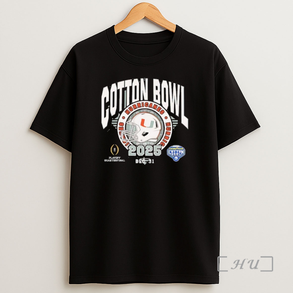 Officials Miami Hurricanes 2025 Goodyear Cotton Bowl Helmet Shirt Sweatshirt Tee