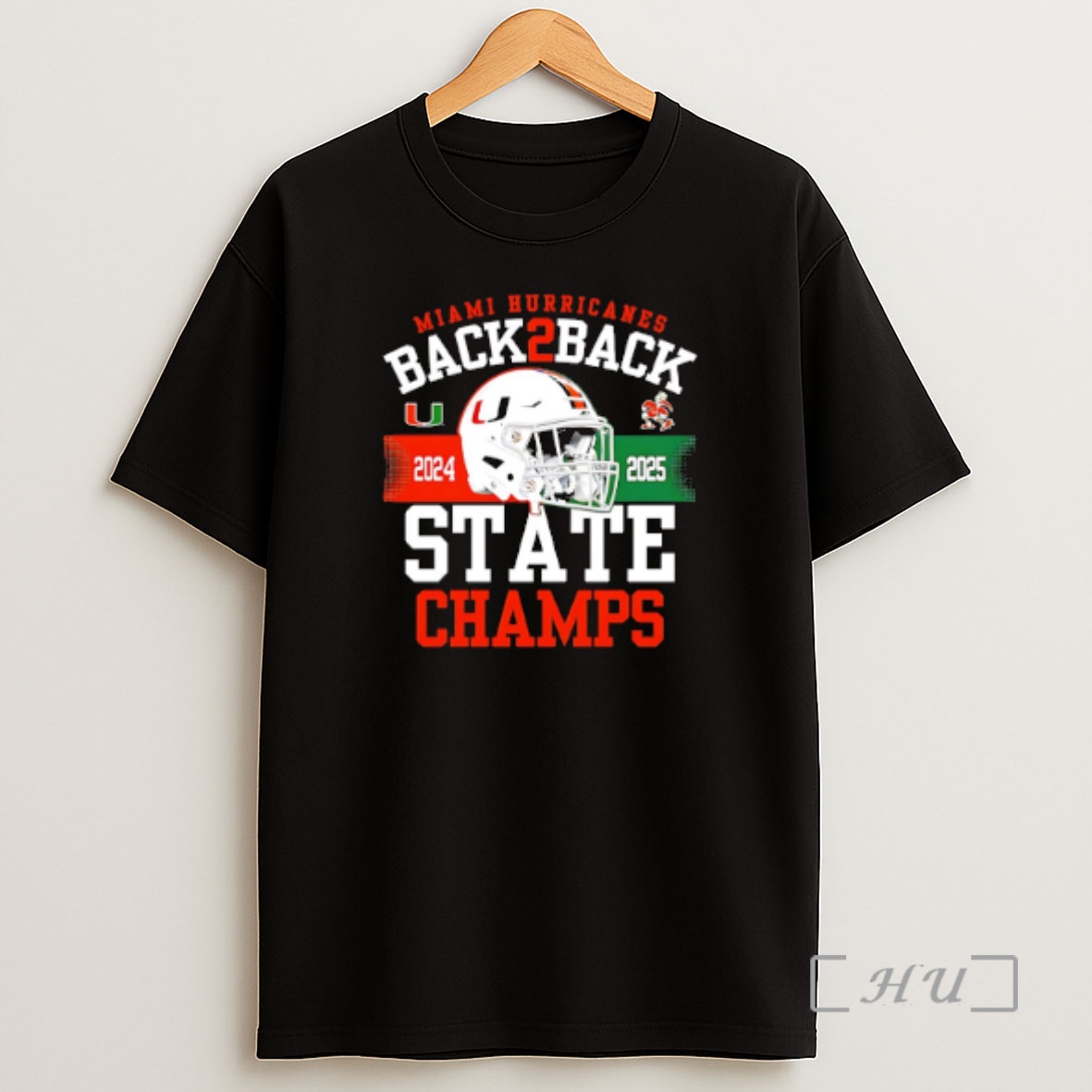 Officials Miami Hurricanes Black Back 2 Back State Champs 2024 2025 Shirt Sweatshirt Tee