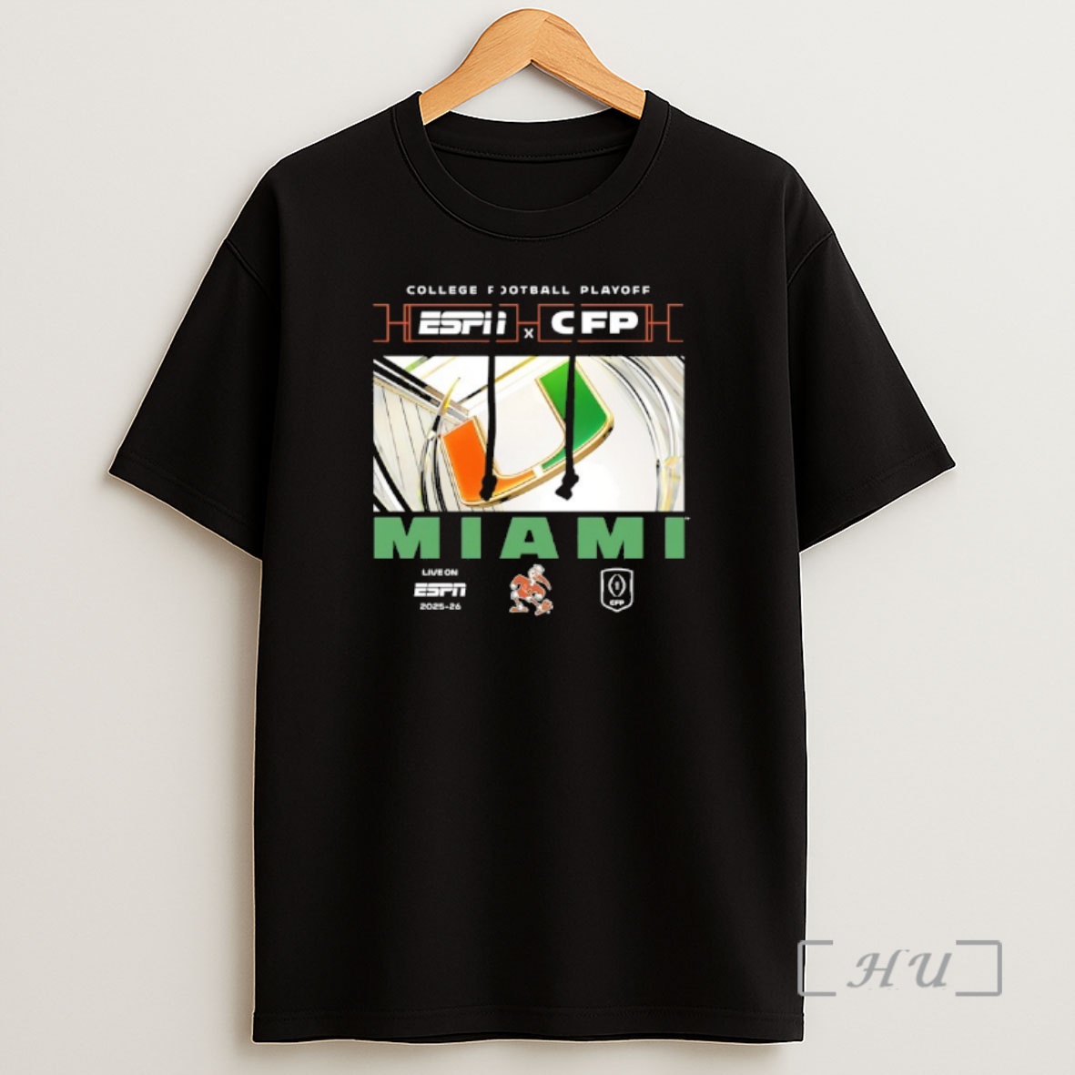 Officials Miami Hurricanes Espn X Cfp College Football Playoff Live On Espn 2025 26 Shirt Sweatshirt Tee