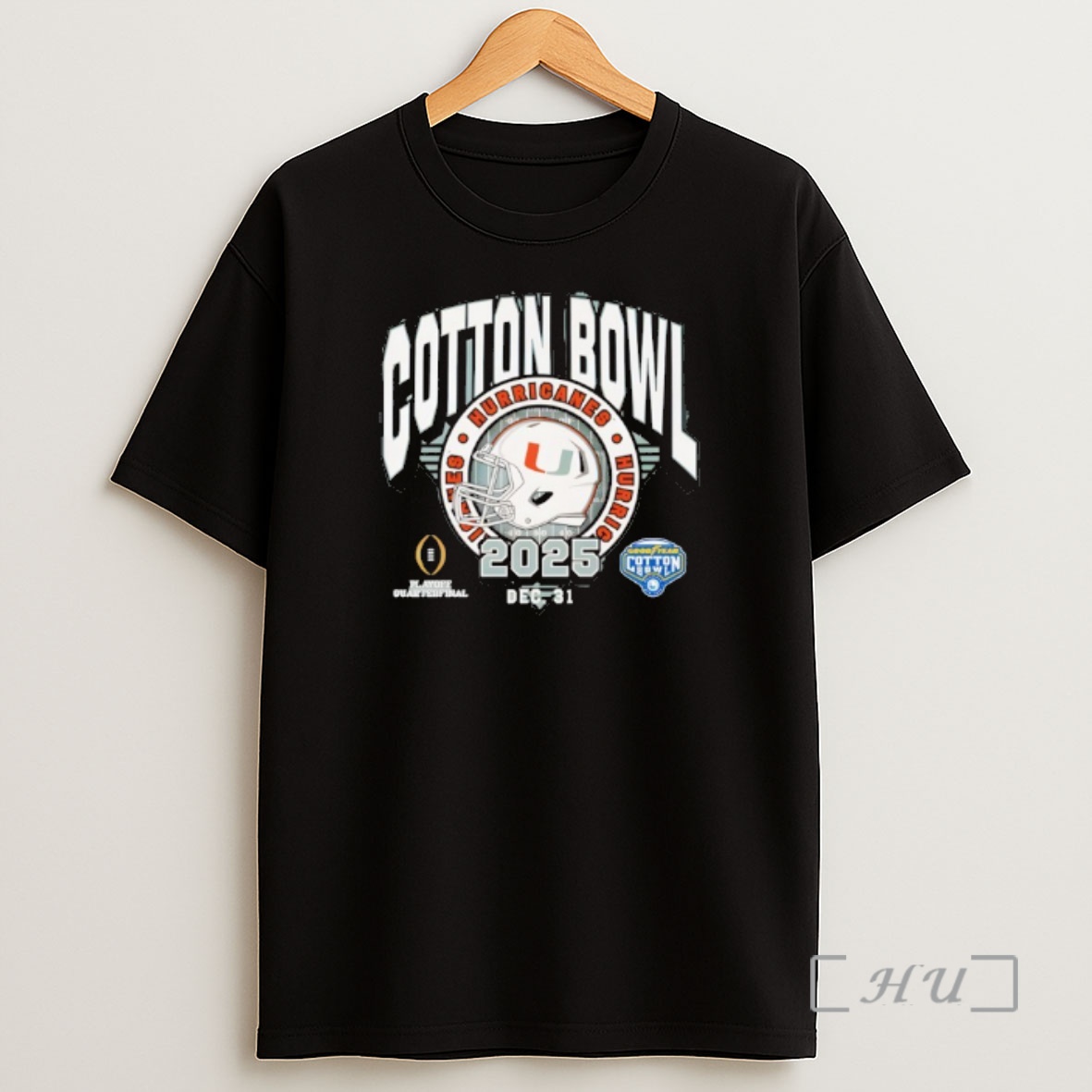 Officials Miami Hurricanes Goodyear Cotton Bowl 2025 College Football Playoff Quarterfinal Shirt Sweatshirt Tee