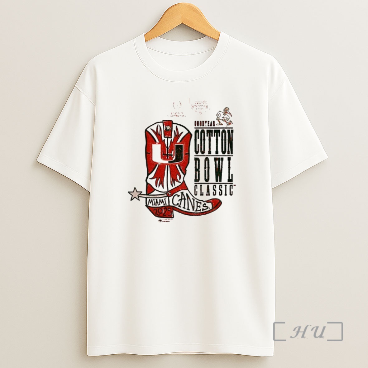 Officials Miami Hurricanes Goodyear Cotton Bowl 2025 Miami Canes Boot Shirt Sweatshirt Tee