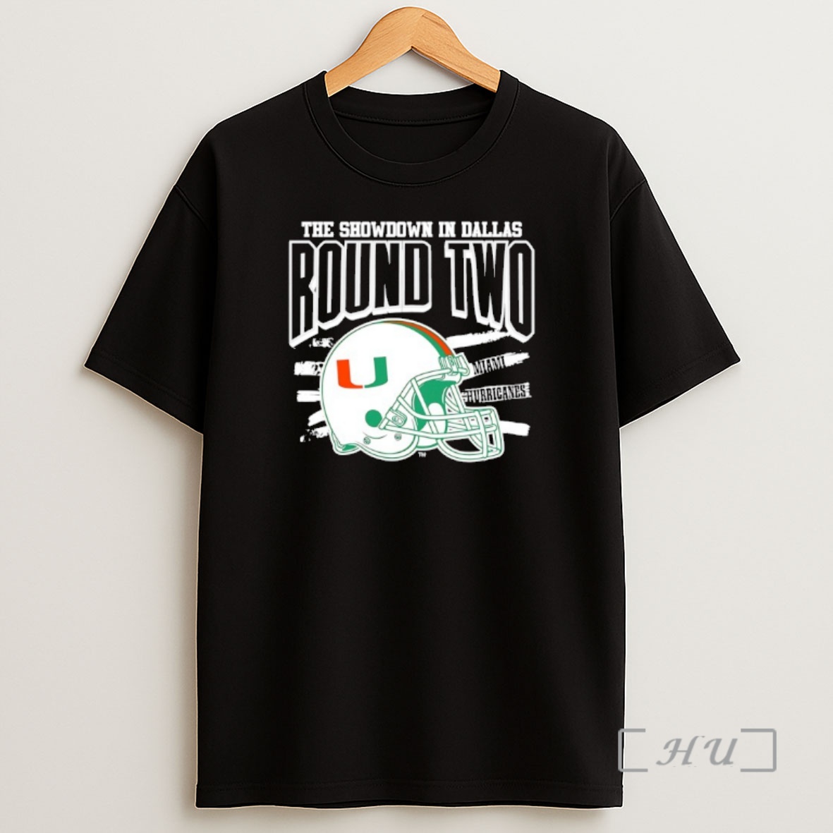 Officials Miami Hurricanes The Showdown In Dallas Round Two Helmet Shirt Sweatshirt Tee