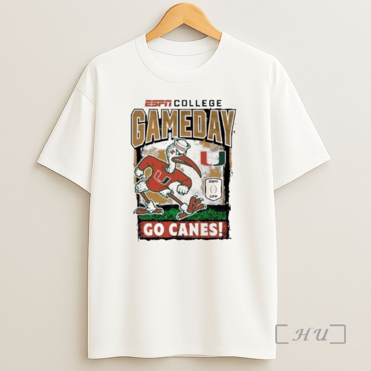Officials Miami Hurricanes Tide Cfp 2025 26 College Gameday Mascot Circle White Shirt Sweatshirt Tee
