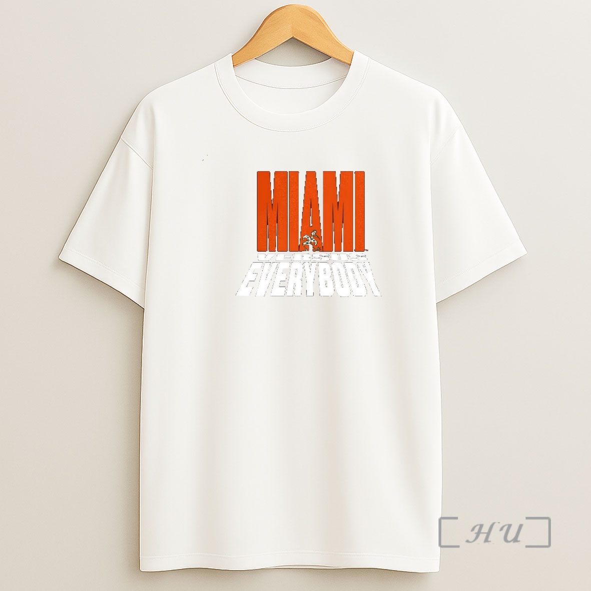 Officials Miami Hurricanes Football Miami Versus Everybody Mascot Silhouette Premium Shirt Sweatshirt Tee