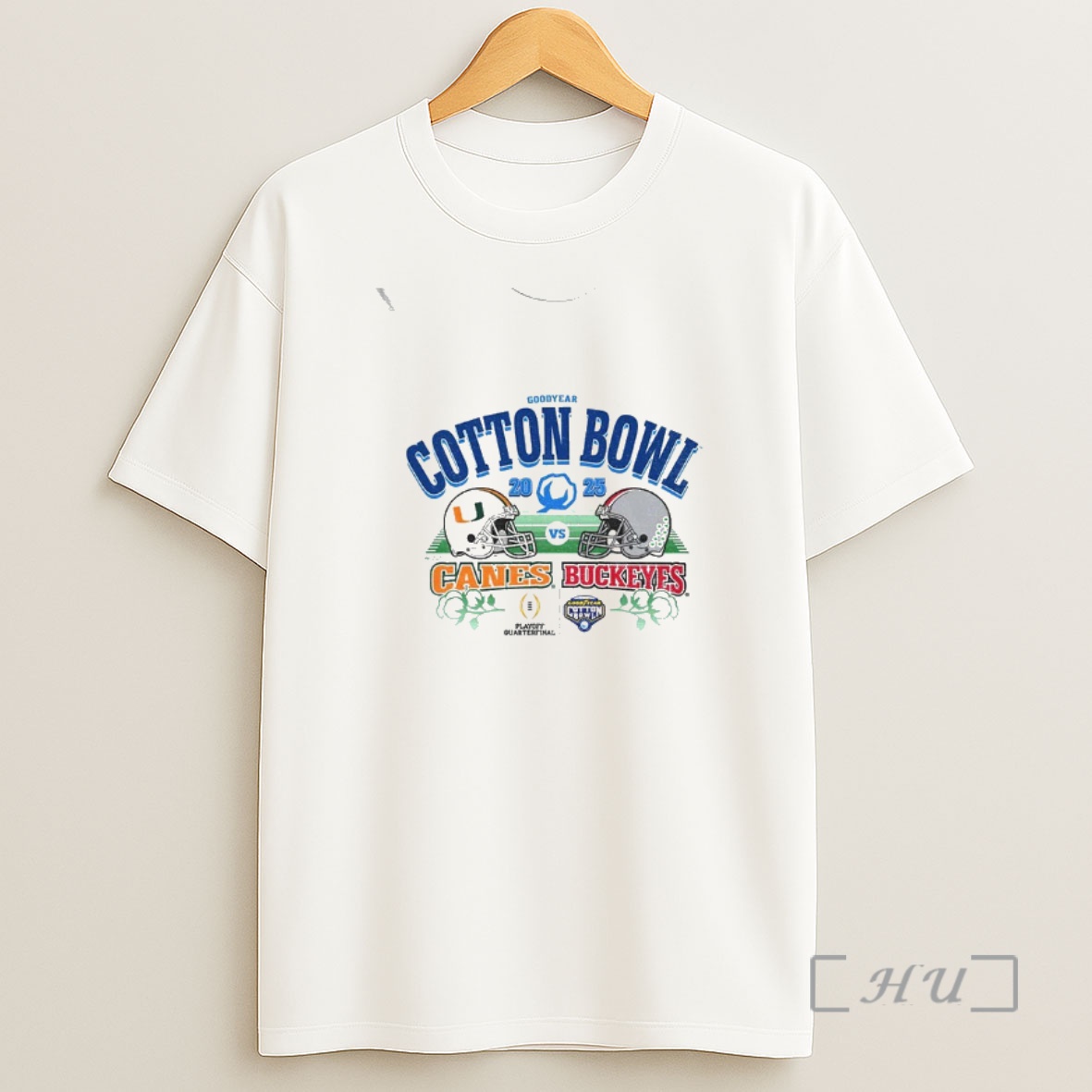 Officials Miami Hurricanes Vs Ohio State Buckeyes Goodyear Cotton Bowl 2025 Cfp Shirt Sweatshirt Tee