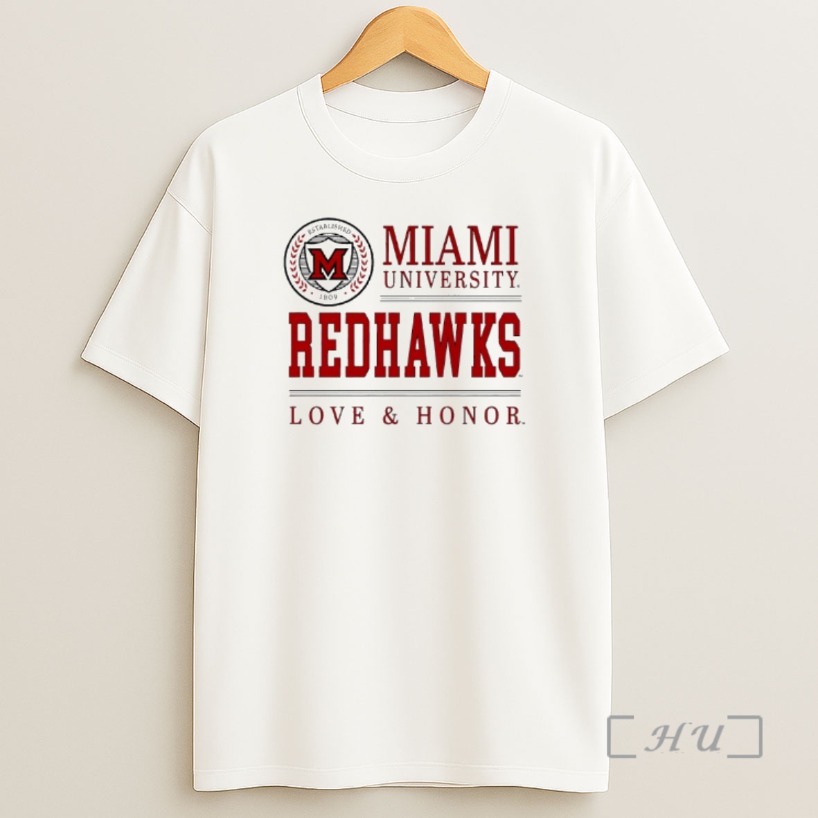 Officials Miami University Redhawks Seal Love And Honor Shirt Sweatshirt Tee