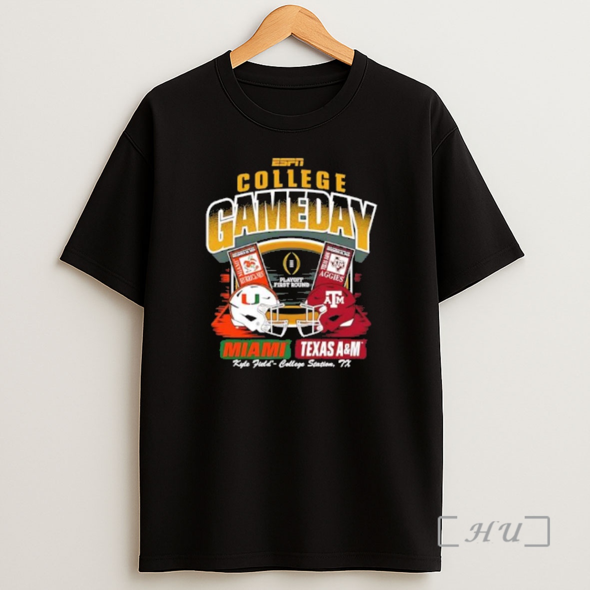 Officials Miami Vs Texas Am 2025_e2_80_9326 Cfp Espn Game Day Helmet Matchup Shirt Sweatshirt Tee