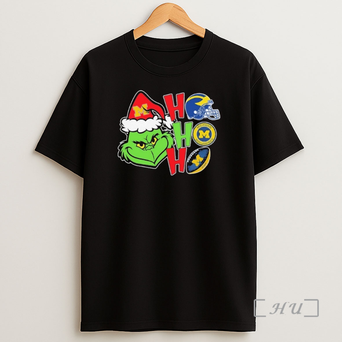 Officials Michigan Grinch Ho Ho Ho Football Shirt Sweatshirt Tee