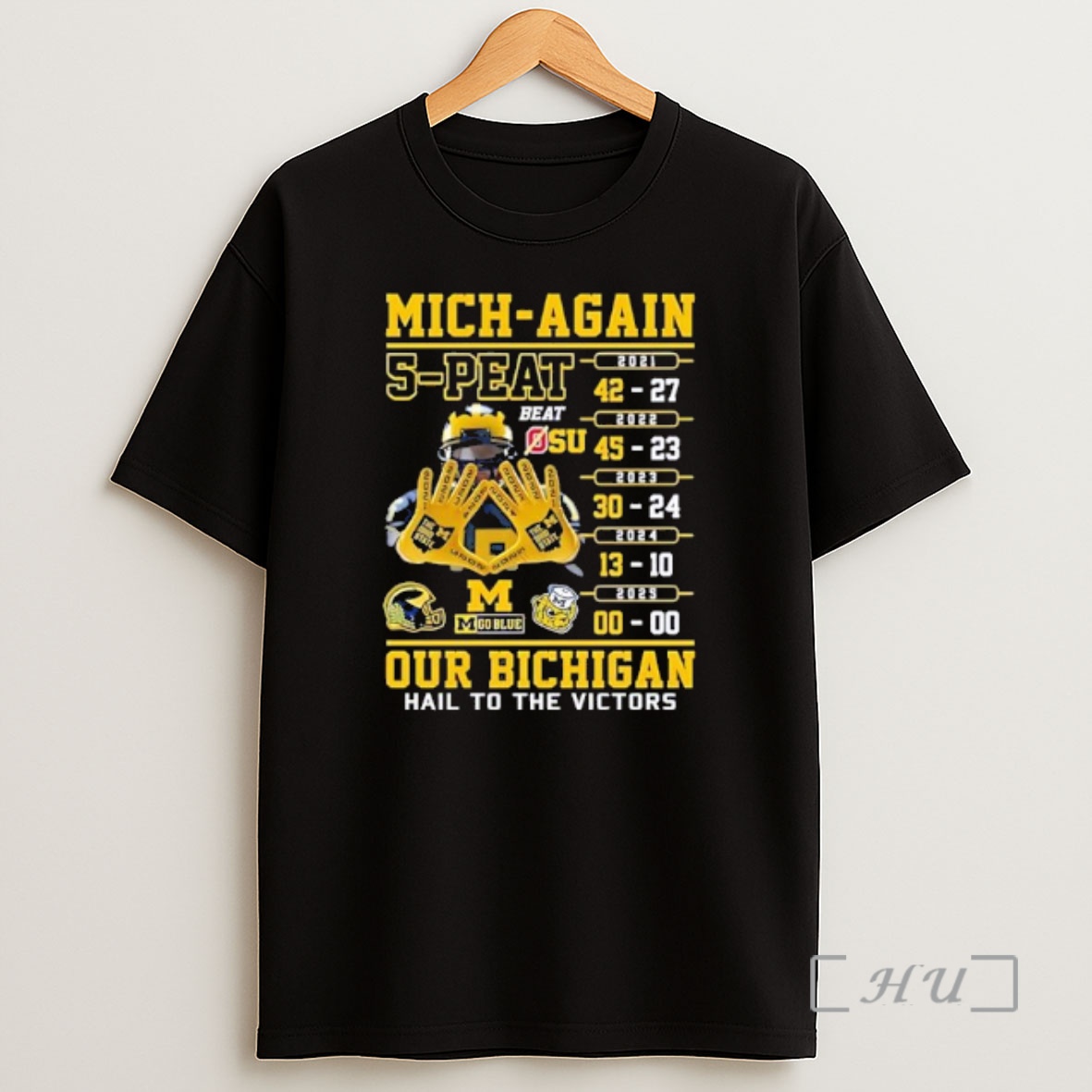 Officials Michigan Mich Again 5 Peat Our Bichigan Hail To The Victors Shirt Sweatshirt Tee