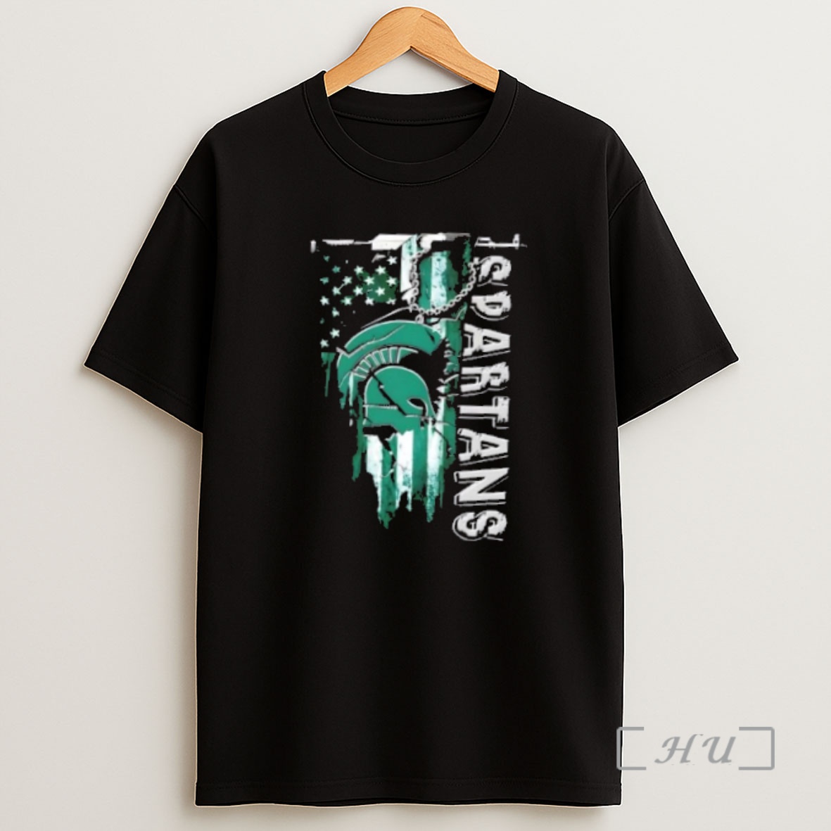 Officials Michigan State Spartans Football Battle Shattered Usa Flag Rip Design Shirt Sweatshirt Tee