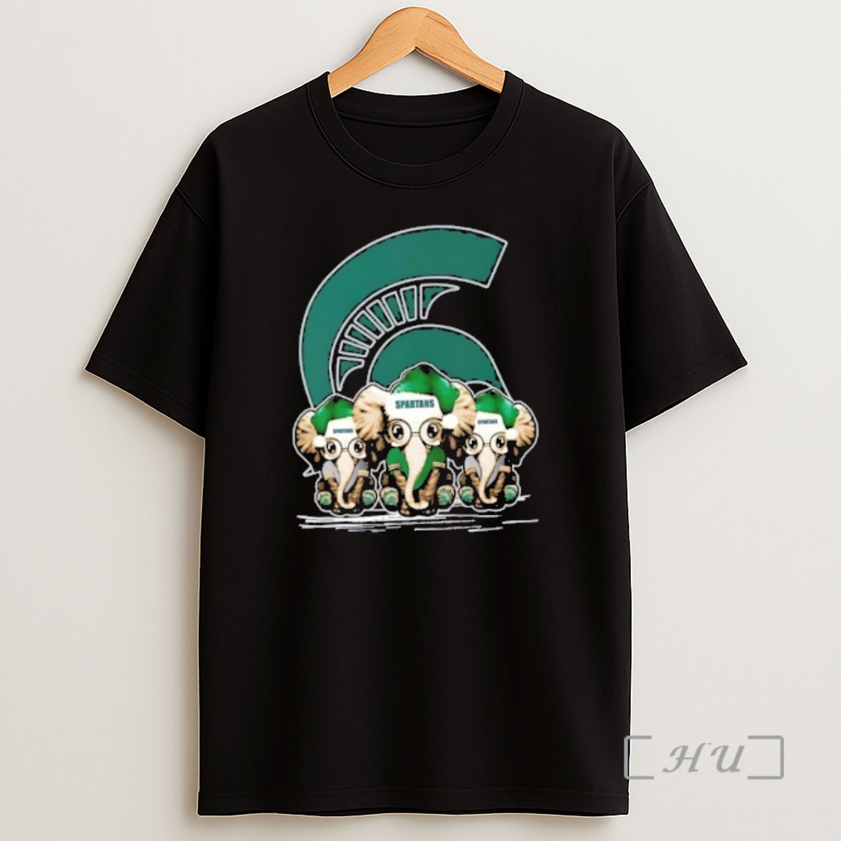 Officials Michigan State Spartans X Elephants Santa Hat Merry Christmas Premium Shirt Sweatshirt Tee
