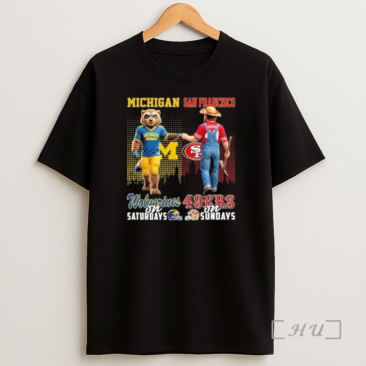 Officials Michigan Vs 49ers Mascot On Saturdays And On Sundays Shirt Sweatshirt Tee