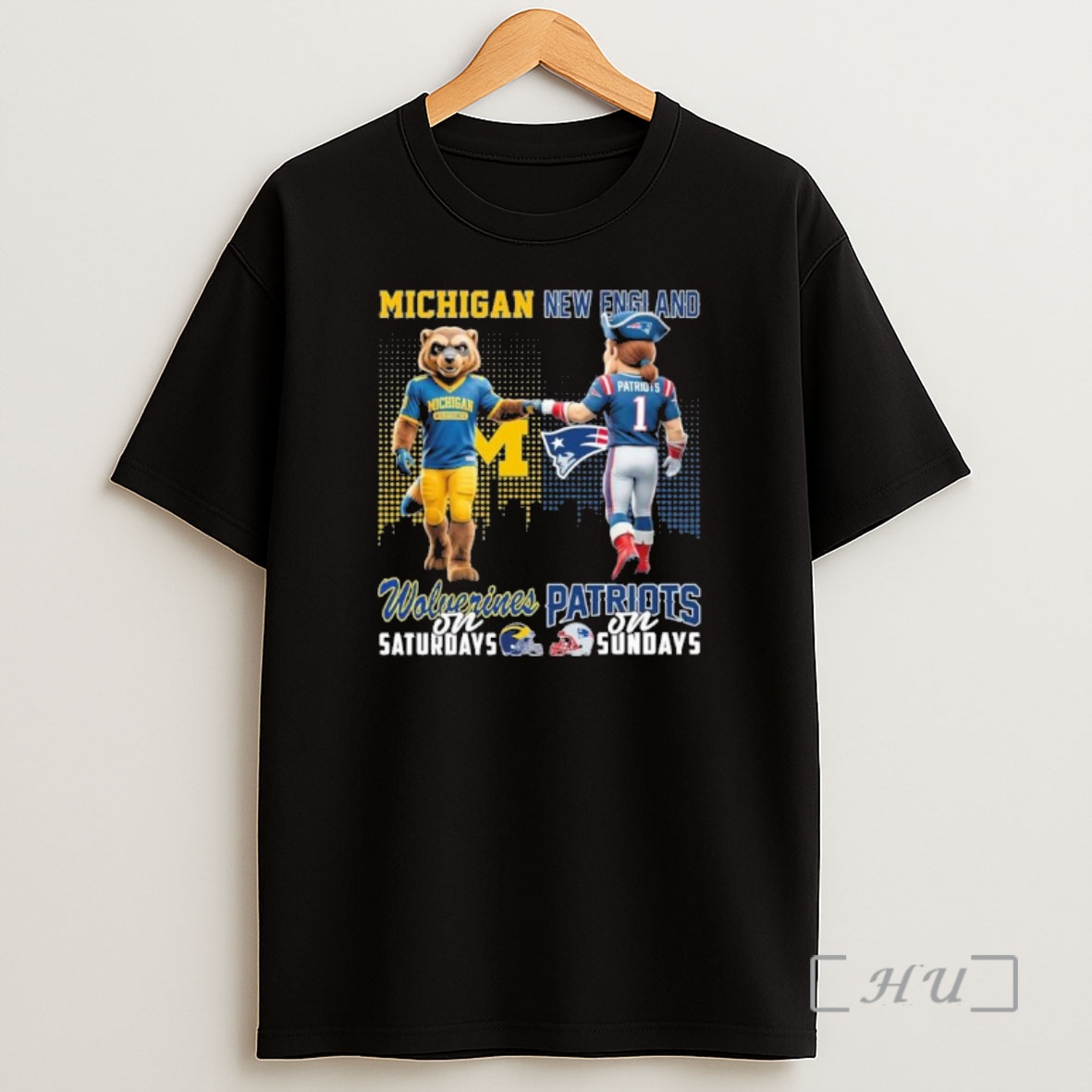 Officials Michigan Vs Patriots Mascot On Saturdays And On Sundays Shirt Sweatshirt Tee