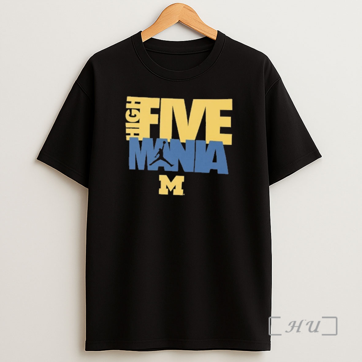 Officials Michigan Wolverines High Five Mania 2 Sided Shirt Sweatshirt Tee