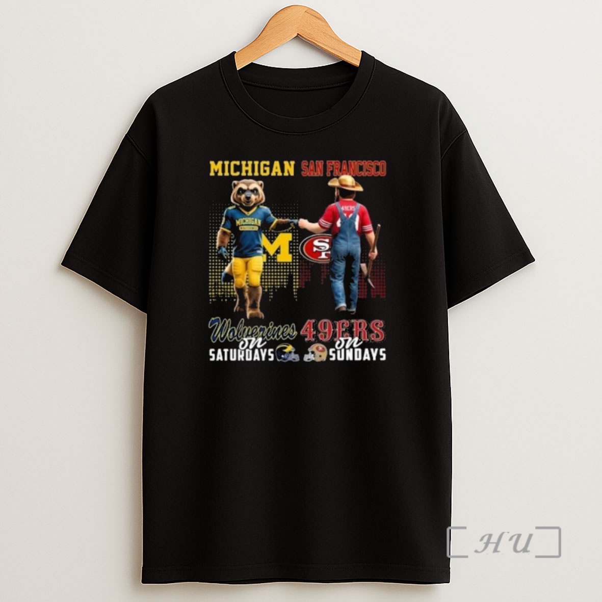 Officials Michigan Wolverines On Saturdays X San Francisco 49ers On Sundays Mascot 2025 Shirt Sweatshirt Tee