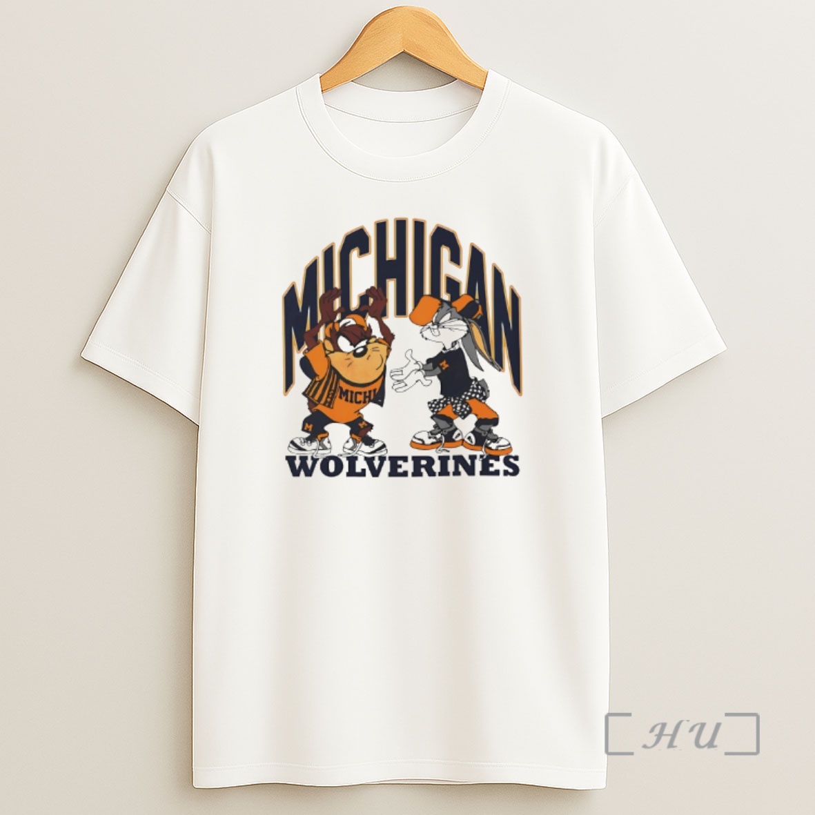 Officials Michigan Wolverines Basketball Rose Bowl Tasmanian Devil And Bugs Bunny Premium Shirt Sweatshirt Tee