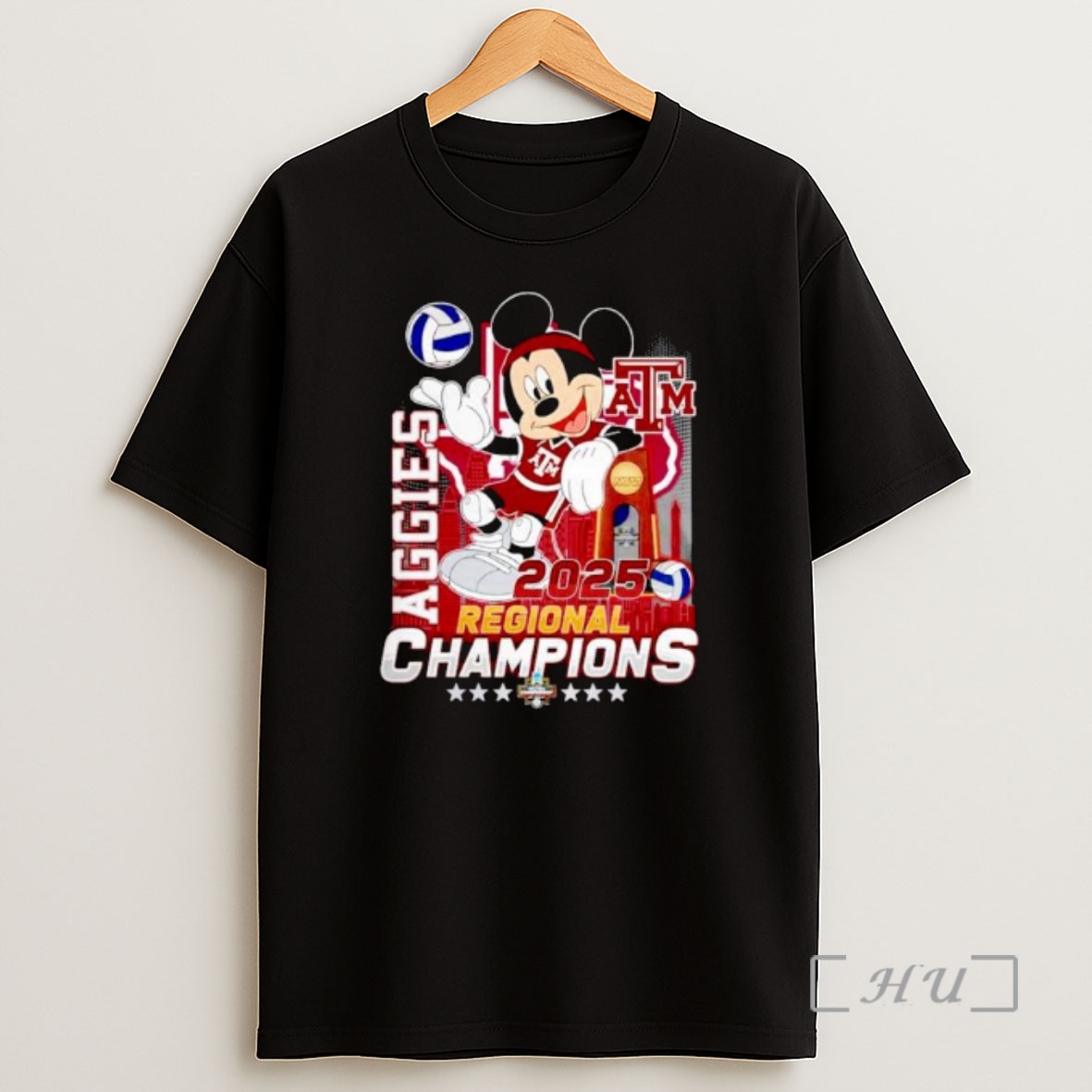 Officials Mickey X Texas Am Aggies 2025 Regional Champions Football Celebrating Ornaments Shirt Sweatshirt Tee