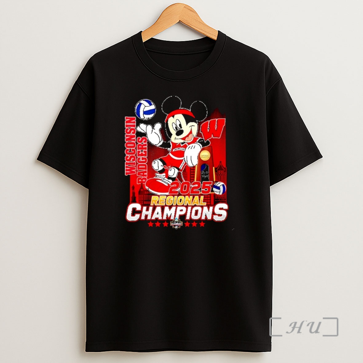 Officials Mickey X Wisconsin Badgers 2025 Regional Champions Christmas Shirt Sweatshirt Tee