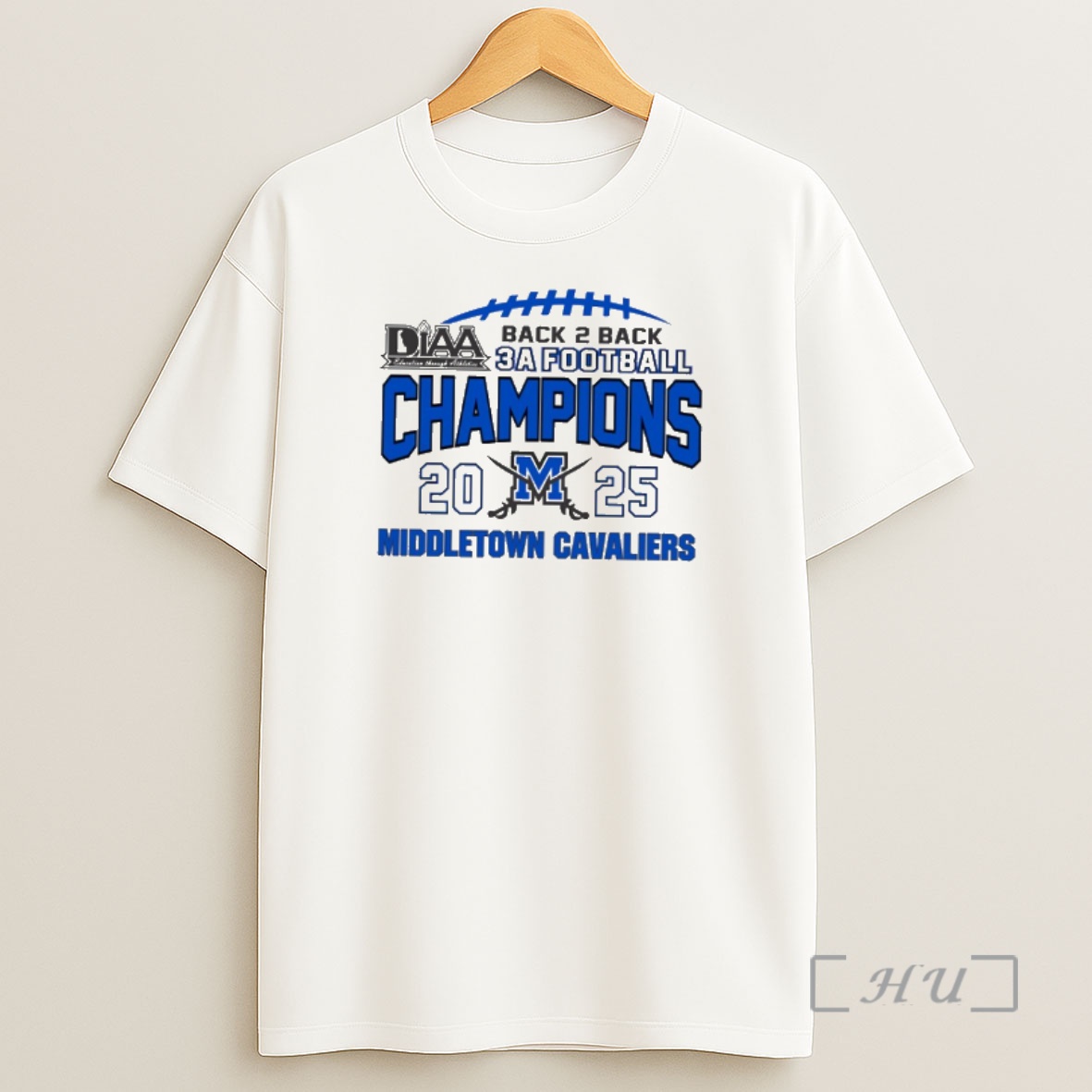 Officials Middletown Cavaliers 2025 Diaa Back To Back Class 3a Football Champions Premium Shirt Sweatshirt Tee