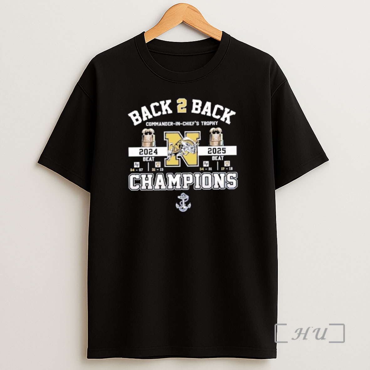 Officials Midshipmen Back To Back Champions Commander In Chiefs Trophy Shirt Sweatshirt Tee