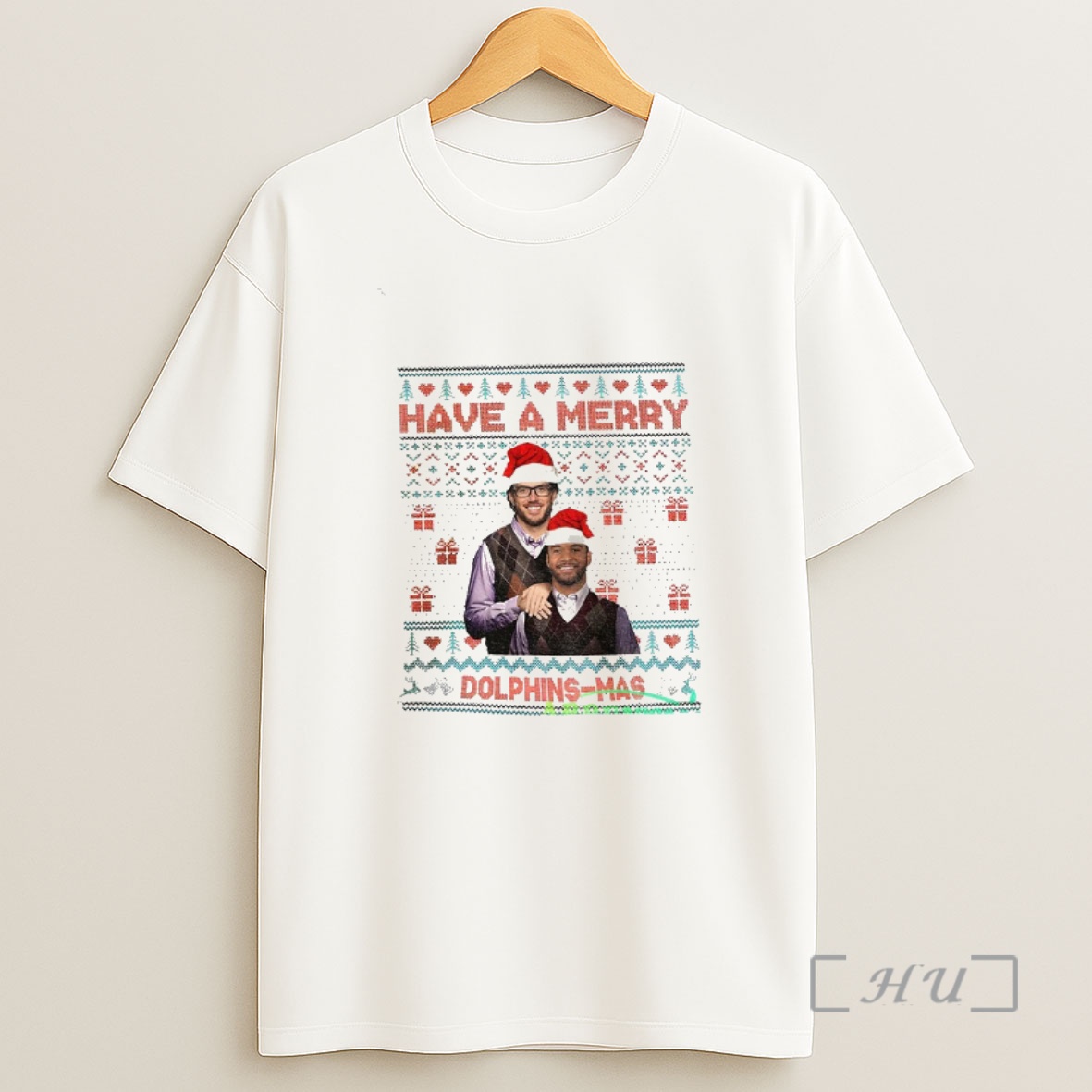 Officials Mike Mcdaniel And Tua Tagovailoa Miami Dolphins Stepbrothers Have A Merry Dolphins Mas Christmas Premium Shirt Sweatshirt Tee