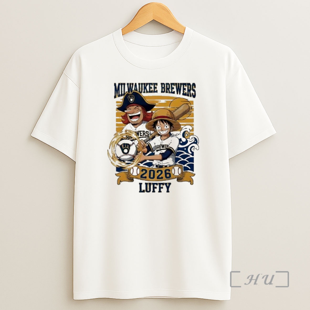 Officials Milwaukee Brewers One Piece 2026 Luffy Shirt Sweatshirt Tee