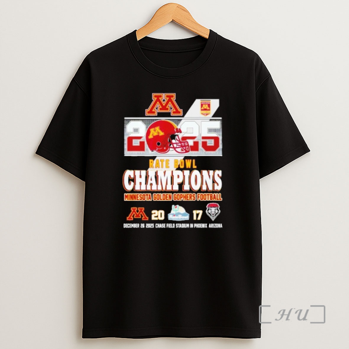 Officials Minnesota Golden Gophers 2025 Rate Bowl Champions 20 17 Score Shirt Sweatshirt Tee