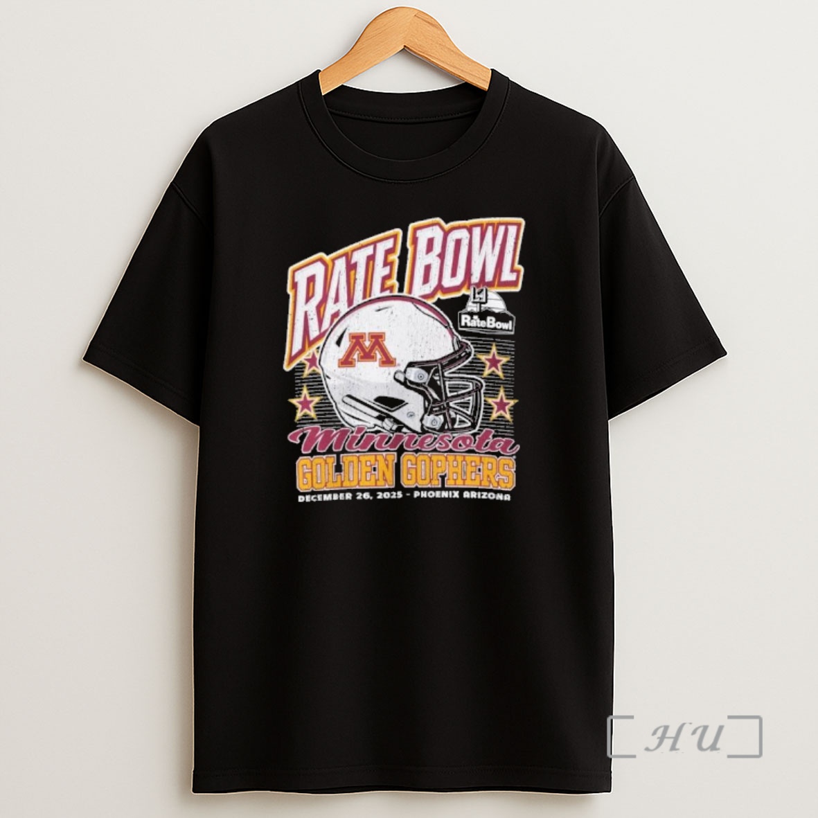Officials Minnesota Golden Gophers 2025 Rate Bowl Vintage Helmet Beveled Shirt Sweatshirt Tee