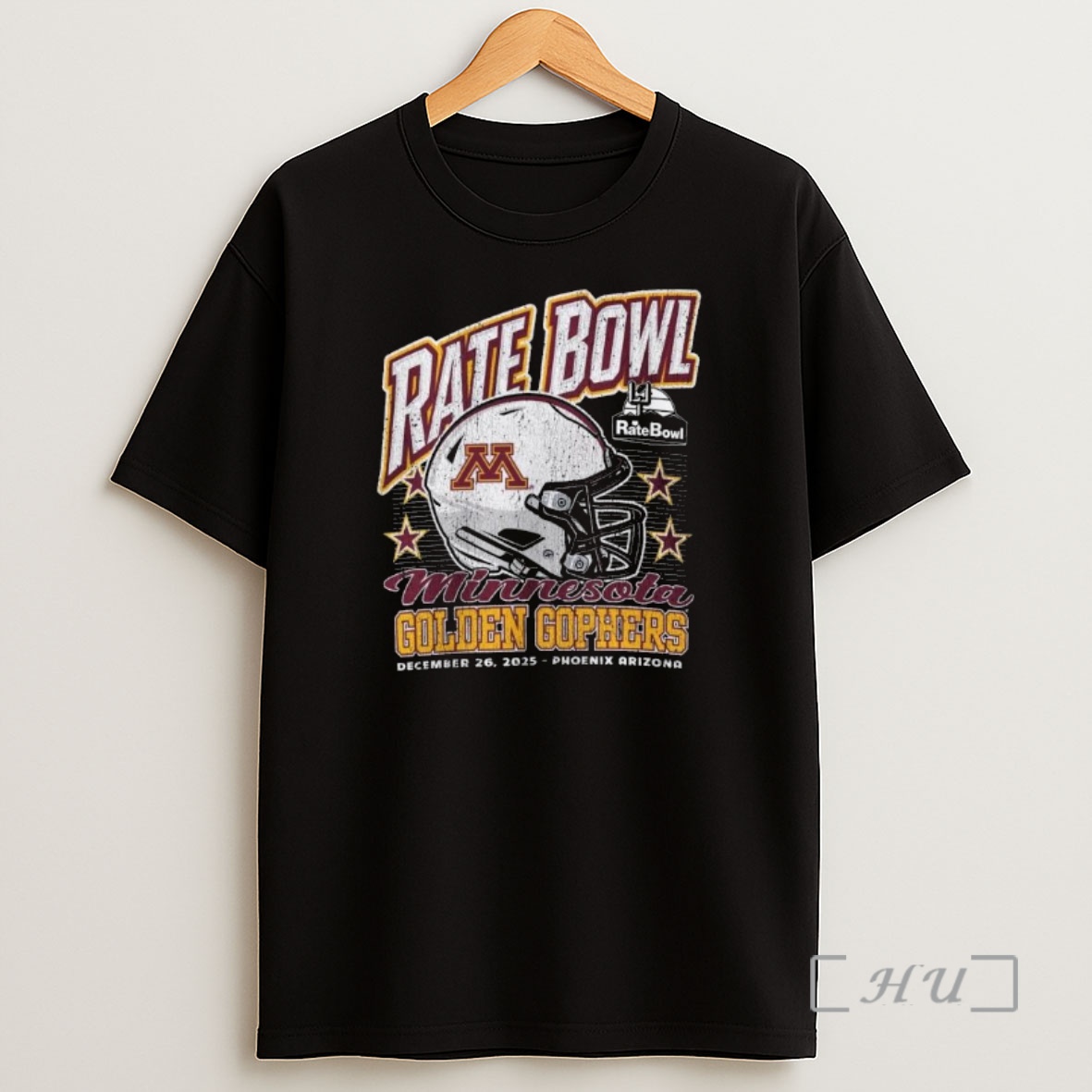 Officials Minnesota Golden Gophers Football 2025 Rate Bowl Helmet Shirt Sweatshirt Tee