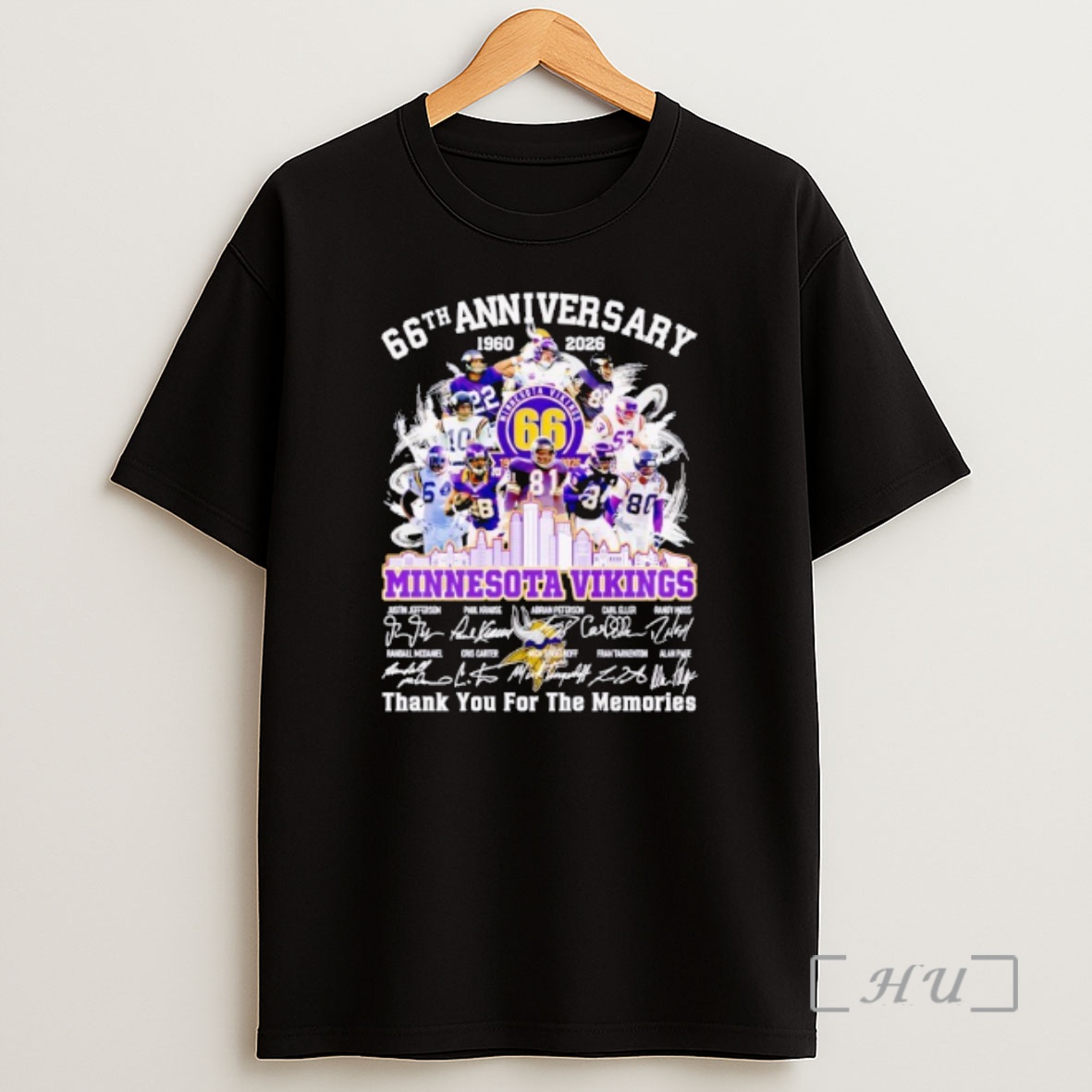 Officials Minnesota Vikings 66th Anniversary 1960 2026 Thank You For The Memories Signatures Shirt Sweatshirt Tee