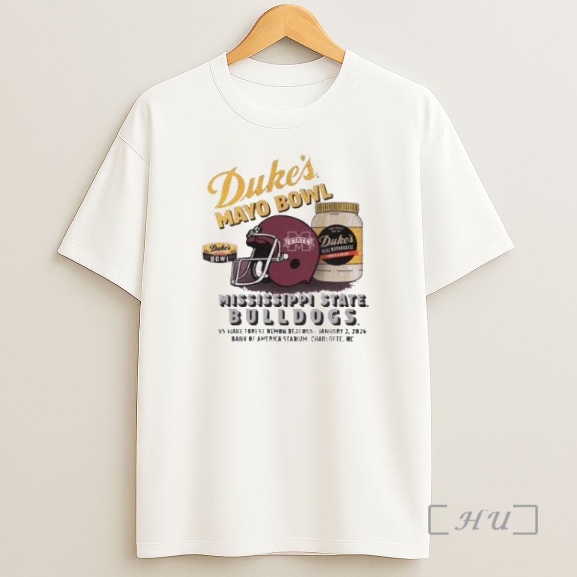 Officials Mississippi State Bulldogs 2026 Dukes Mayo Bowl Helmet Circle White Shirt Sweatshirt Tee