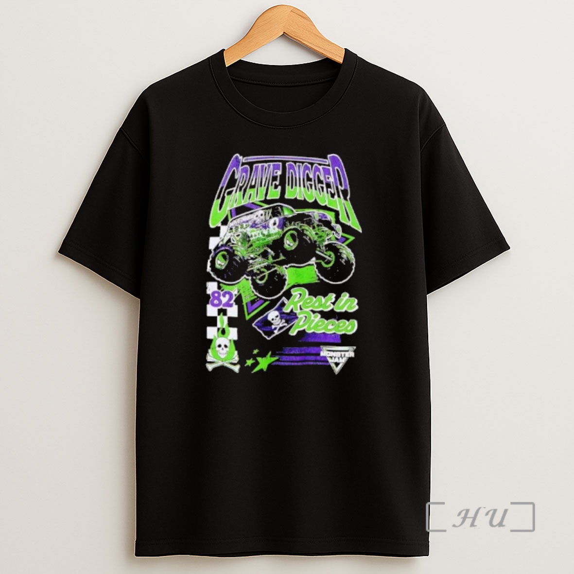 Officials Monster Jam Grave Digger Rest In Pieces Retro Premium Shirt Sweatshirt Tee