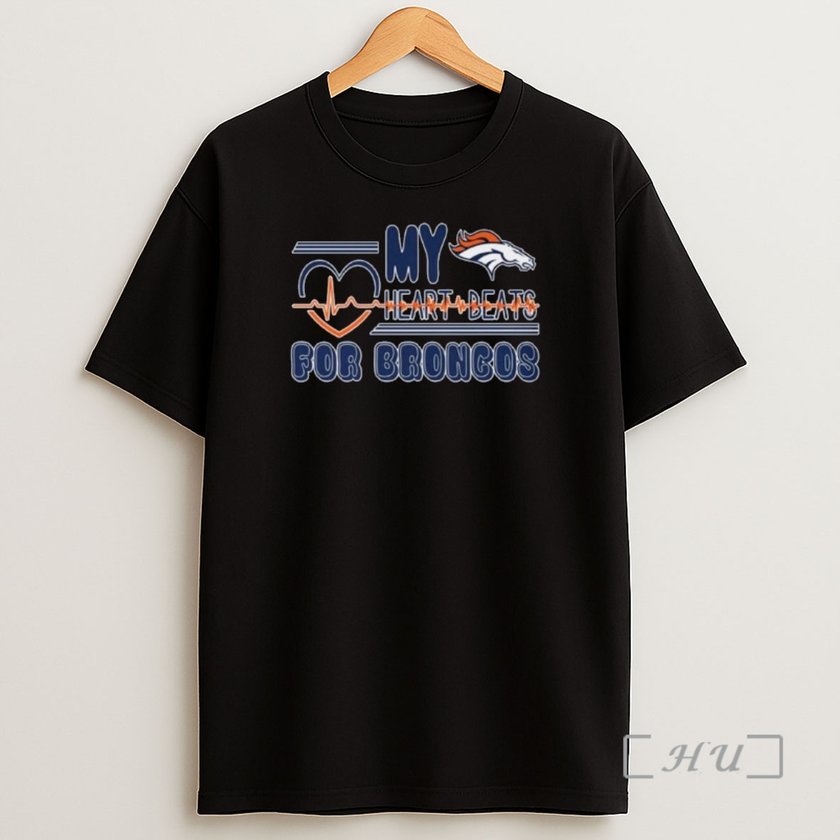 Officials My Heart Beats For Denver Broncos Logo Shirt Sweatshirt Tee