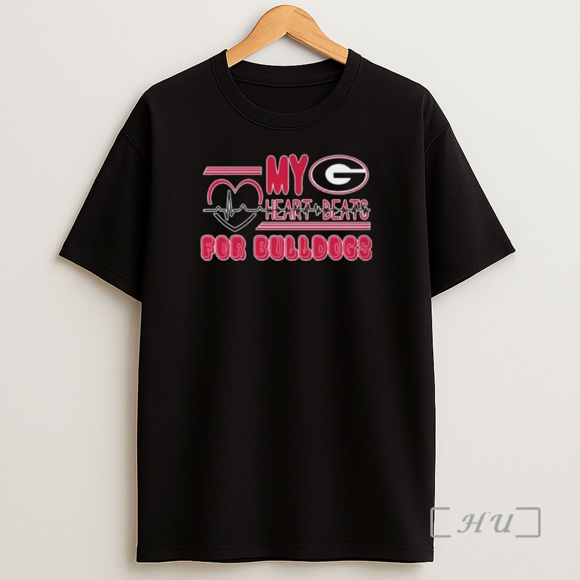 Officials My Heart Beats For Georgia Bulldogs Logo Shirt Sweatshirt Tee