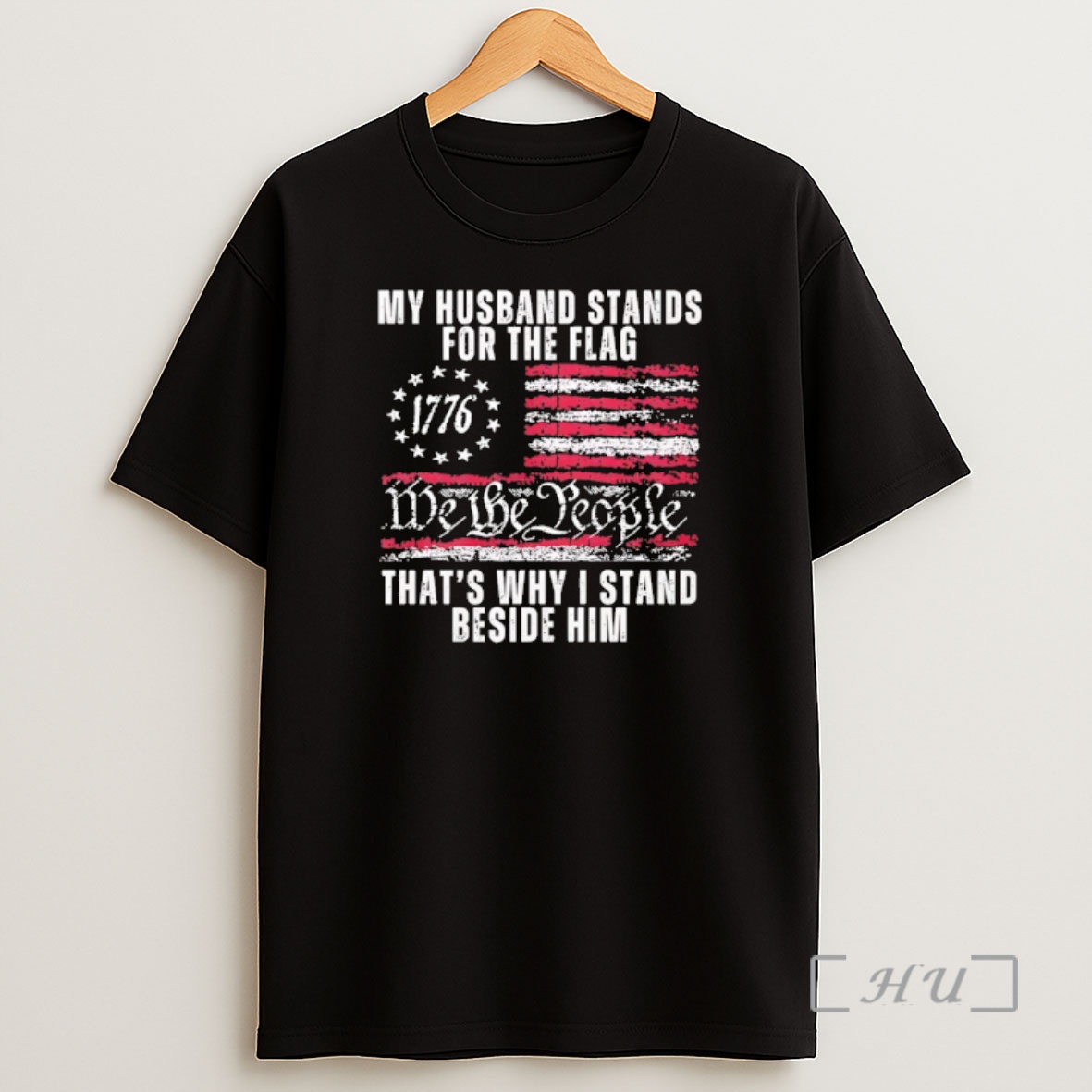 Officials My Husband Stands For The Flag Thats Why I Stand Beside Him Premium Shirt Sweatshirt Tee