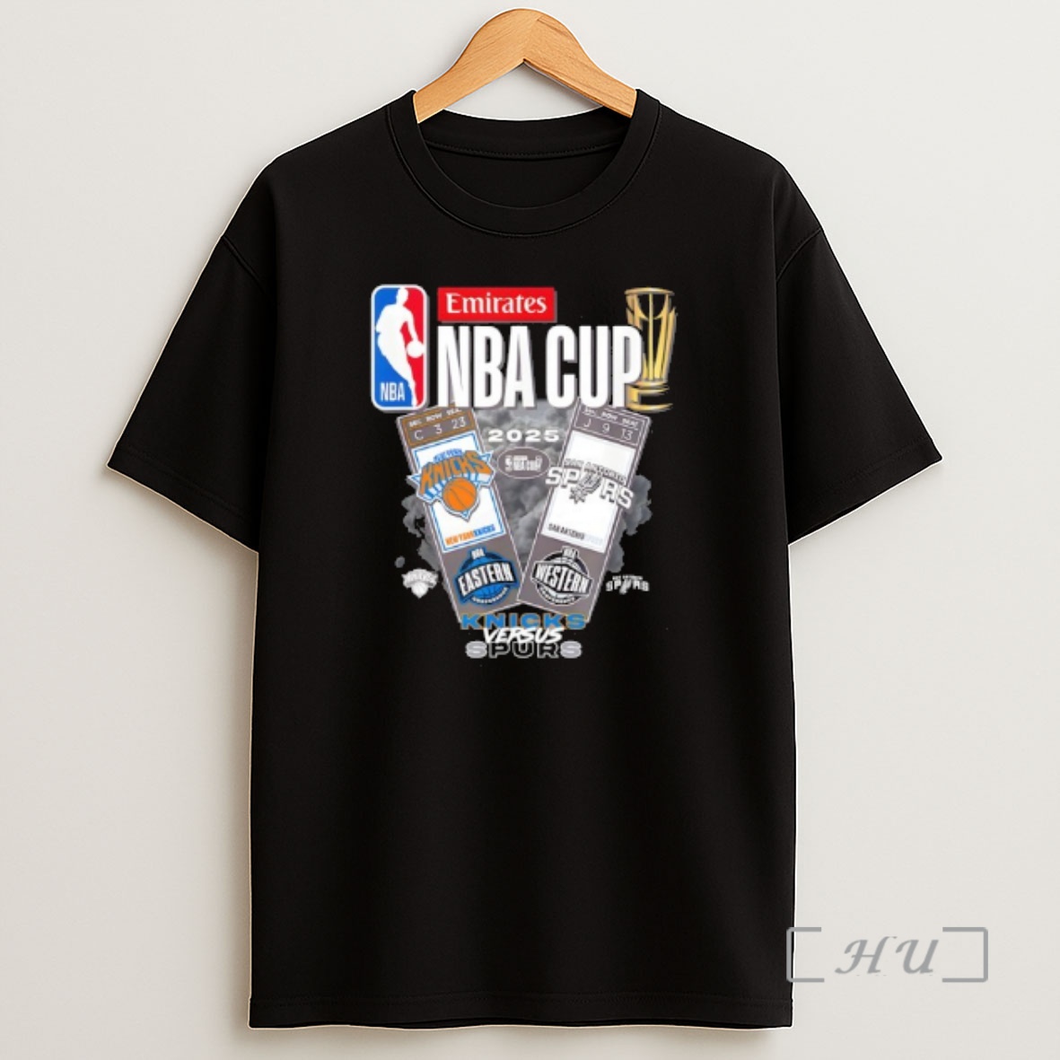 Officials Nba Emirates Cup 2025 Finals Knicks Vs Spurs Shirt Sweatshirt Tee