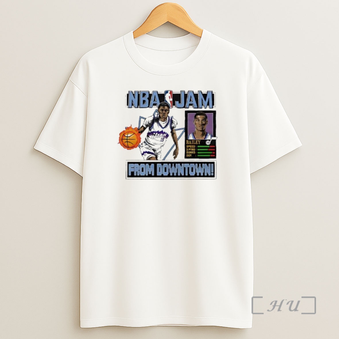 Officials Nba Jam Jazz Ace Bailey From Downtown Shirt Sweatshirt Tee