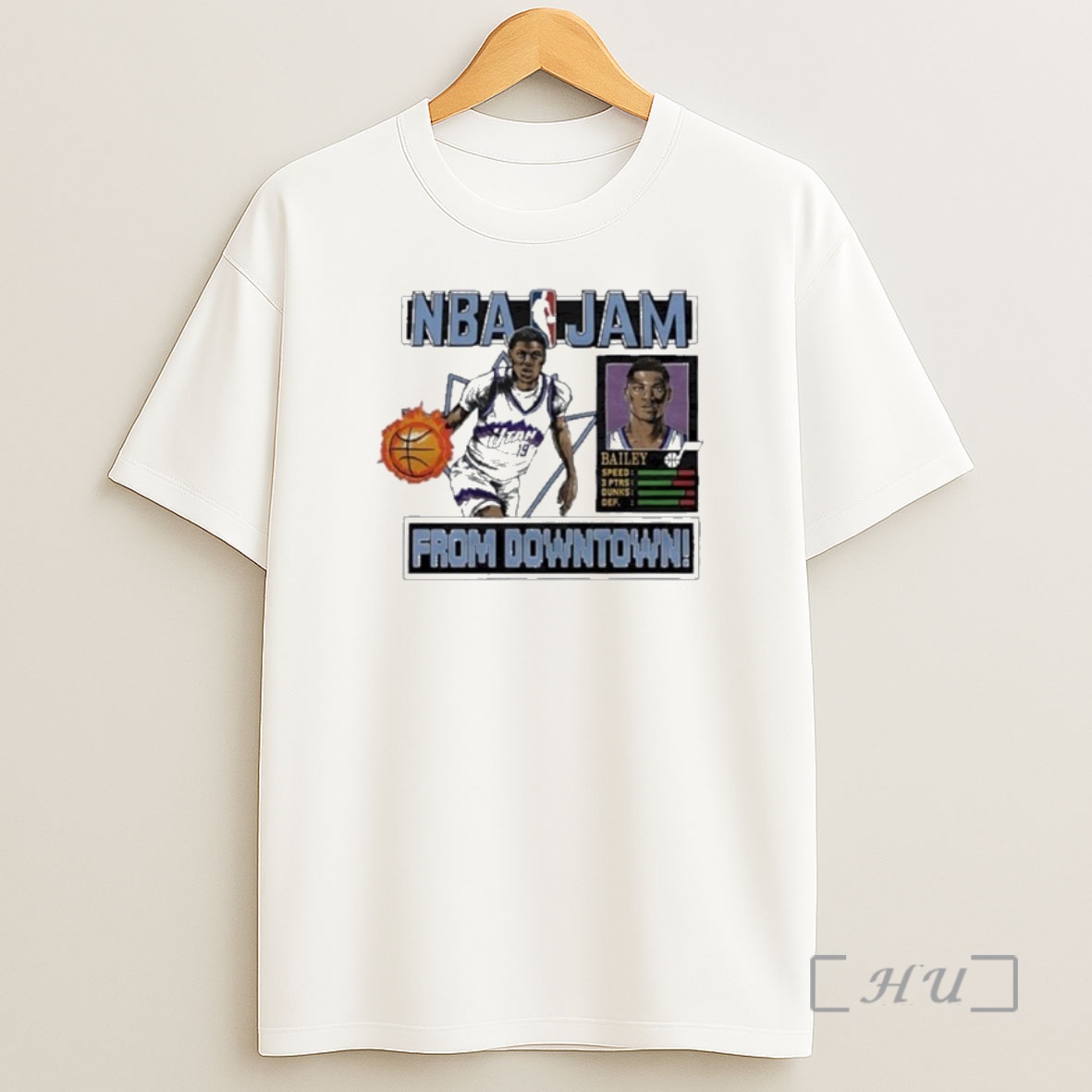 Officials Nba Jam Utah Jazz Ace Bailey Shirt Sweatshirt Tee