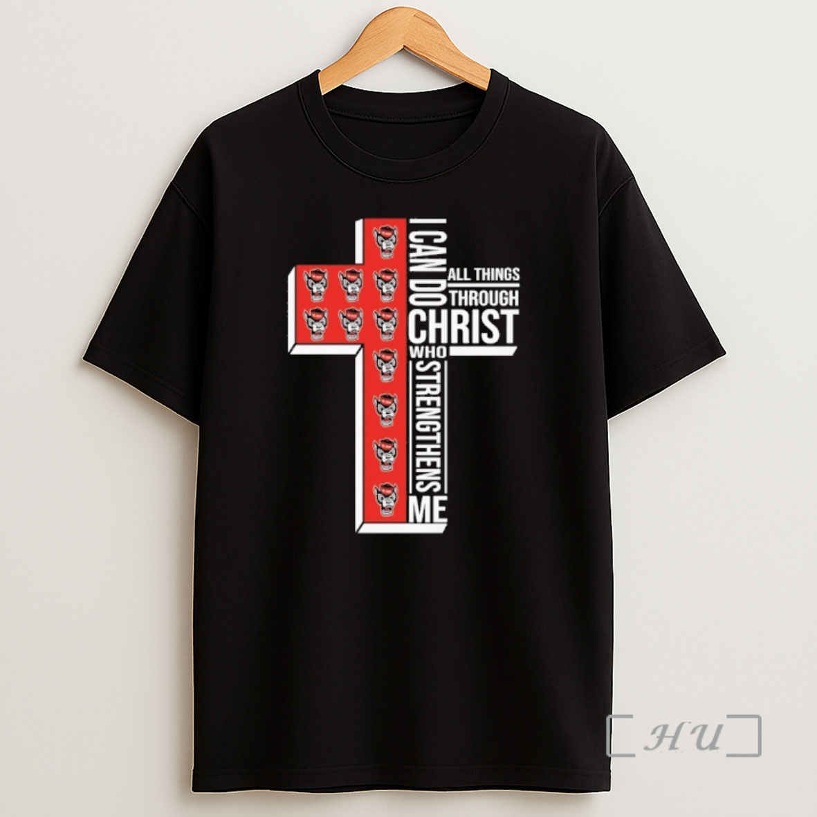 Officials Nc State Wolfpack Cross I Can Do All Things Through Christ Who Strengthen Me Shirt Sweatshirt Tee