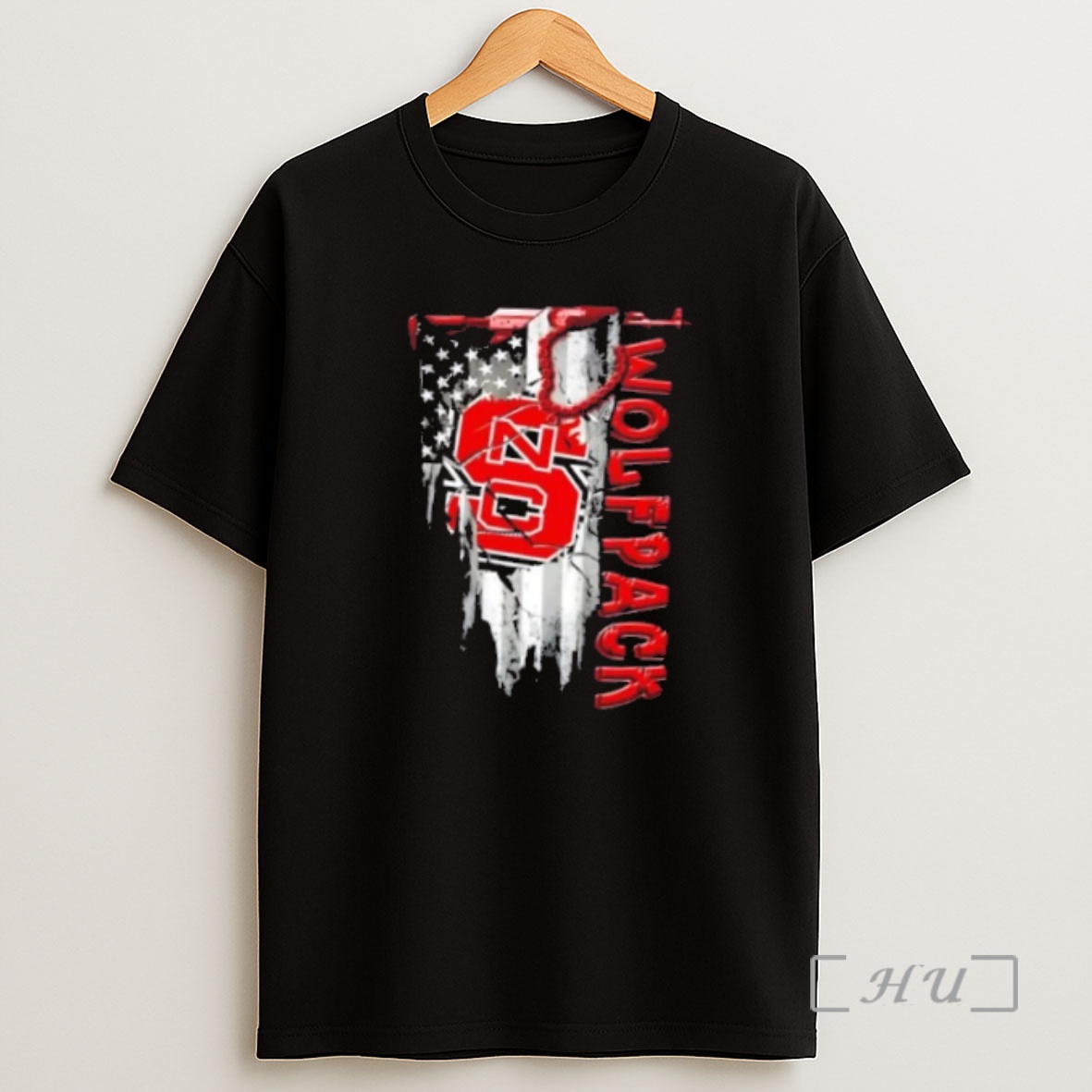 Officials Nc State Wolfpack Football Battle Shattered Usa Flag Rip Design Shirt Sweatshirt Tee