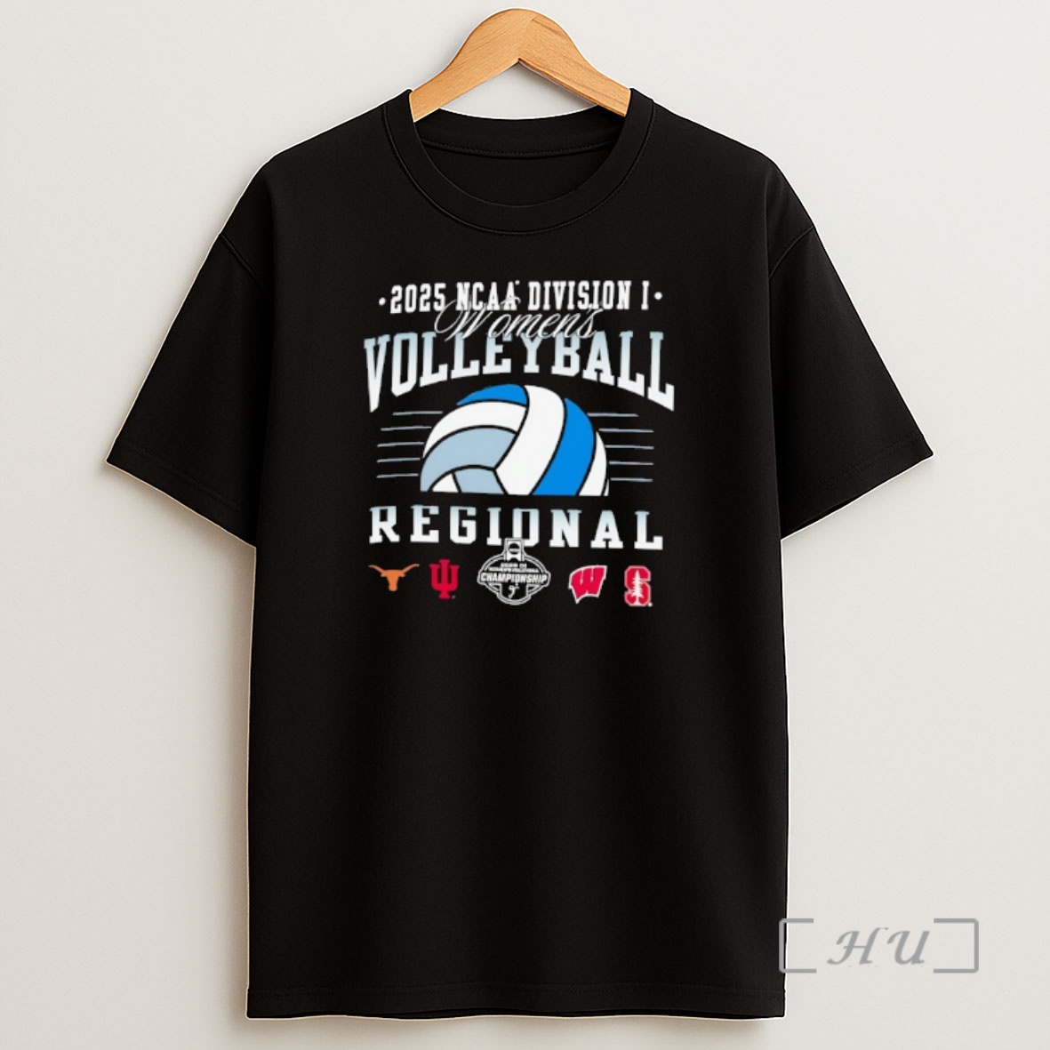 Officials Ncaa Division I Womens Volleyball Regional 2025 Longhorns Hoosiers Wisconsin And Stanford Logos Shirt Sweatshirt Tee