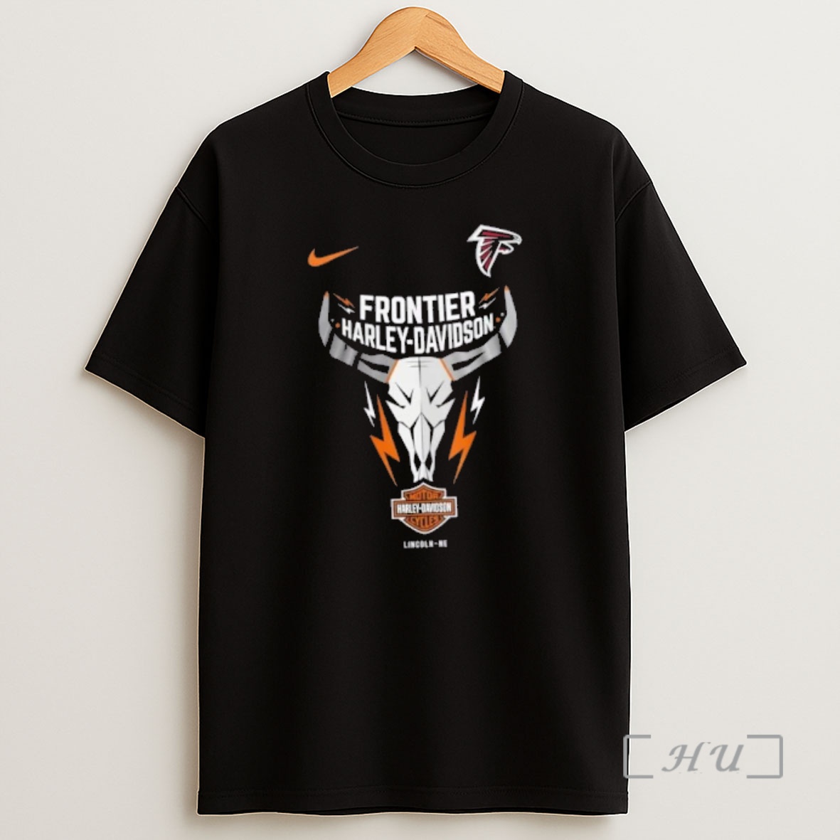 Officials Nfl Atlanta Falcons X Frontier Harley Davidson 2 Sided Shirt Sweatshirt Tee