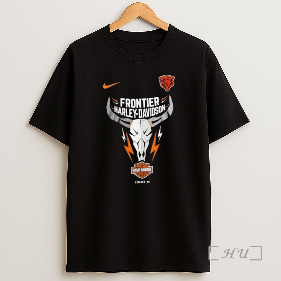 Officials Nfl Chicago Bears X Frontier Harley Davidson 2 Sided Shirt Sweatshirt Tee