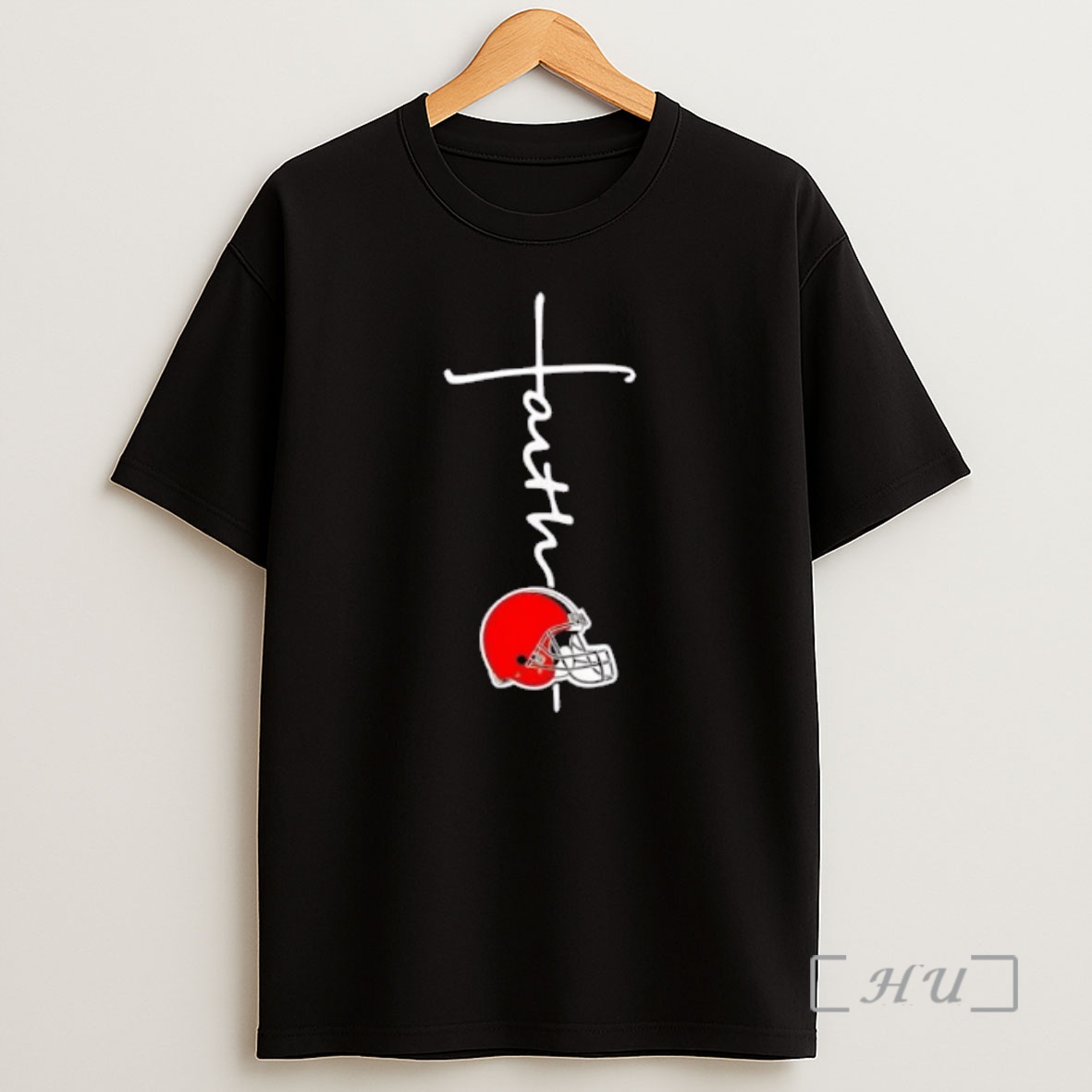 Officials Nfl Cleveland Browns Faith Over Fear Cross 2 Sided Shirt Sweatshirt Tee