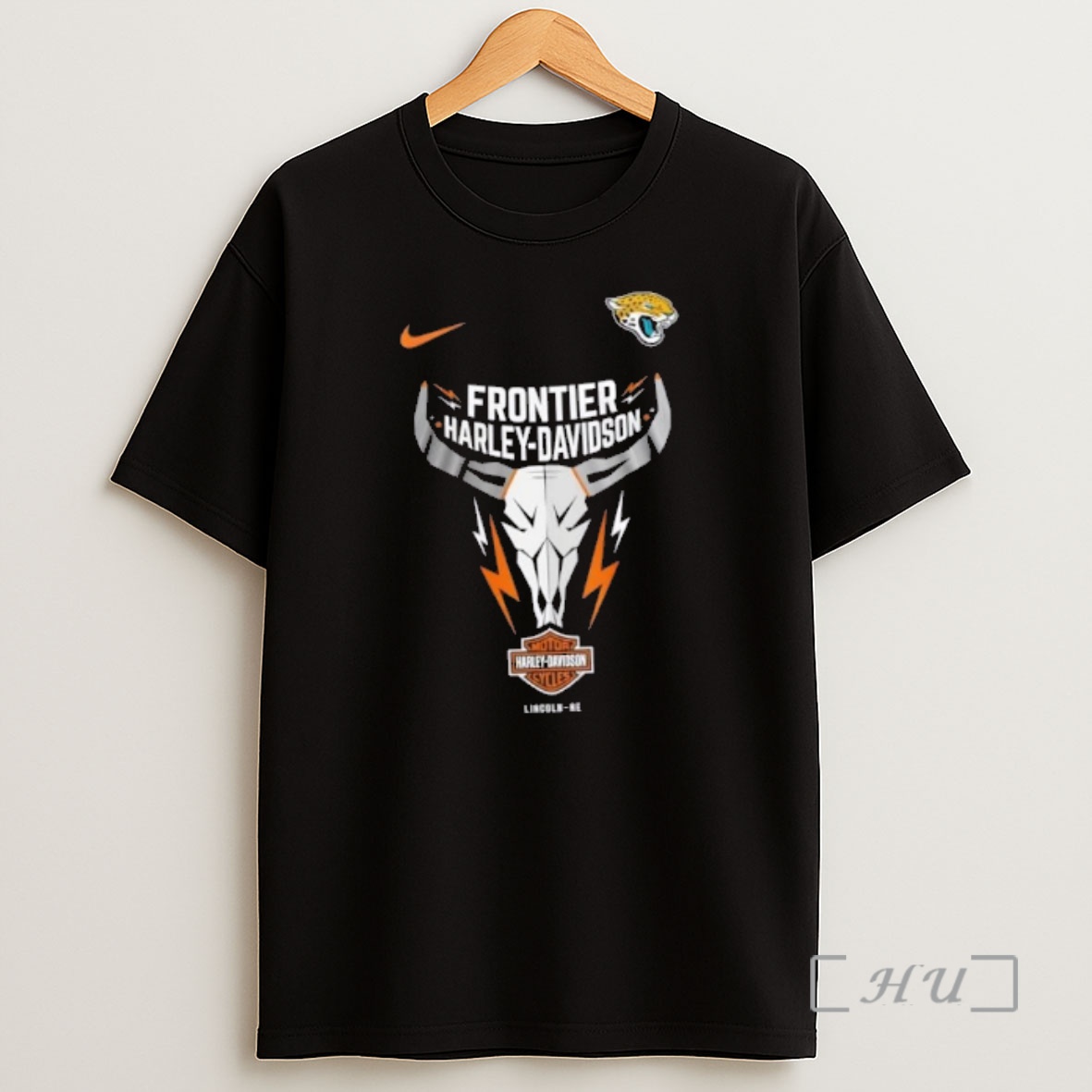 Officials Nfl Jacksonville Jaguars X Frontier Harley Davidson 2 Sided Shirt Sweatshirt Tee